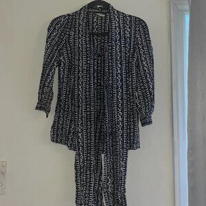 Tory Burch printed bow blouse size 4